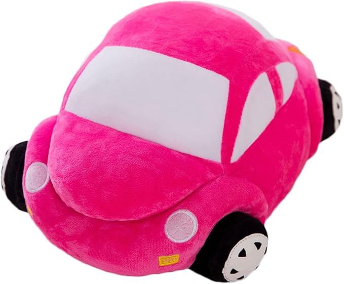 Car Plush Pink Stuffed Car Shaped Pillow Cute Toy Decor Gifts for Kids 11.8 inch