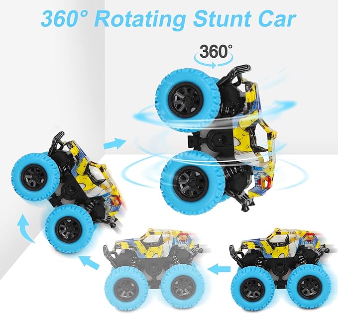 Truck Toys for Ages 2-4, Friction Cars for Toddlers 1-3 Push and Go