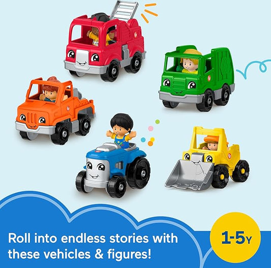 Little People Toddler Playset Activity Vehicles Set with 10 Toys for Preschool Pretend Play Kids Ages 1+ Years